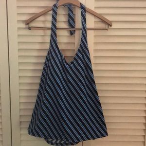 Striped Halter Tankini Top